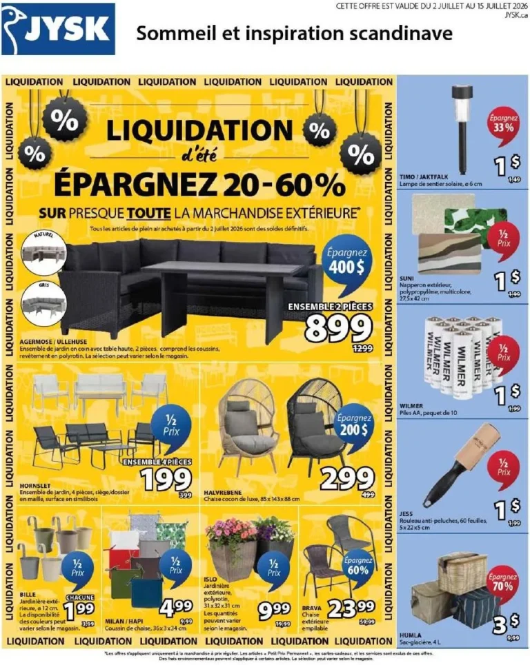 Page 1 de la circulaire Jysk