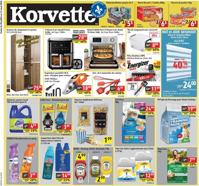 Page 1 de la circulaire Korvette