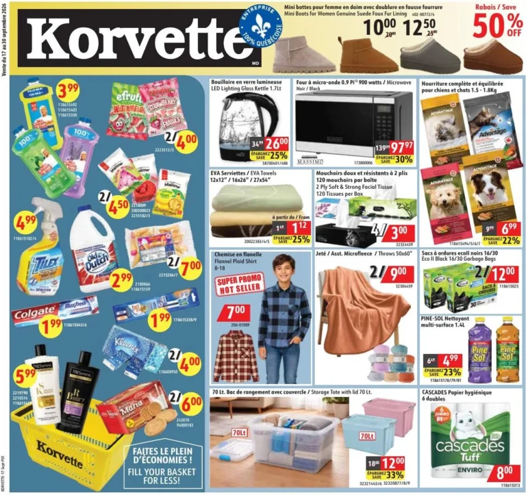 Page 1 de la circulaire Korvette