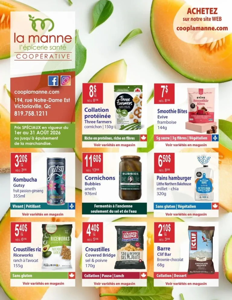 Page 1 de la circulaire La Manne Épicerie Santé