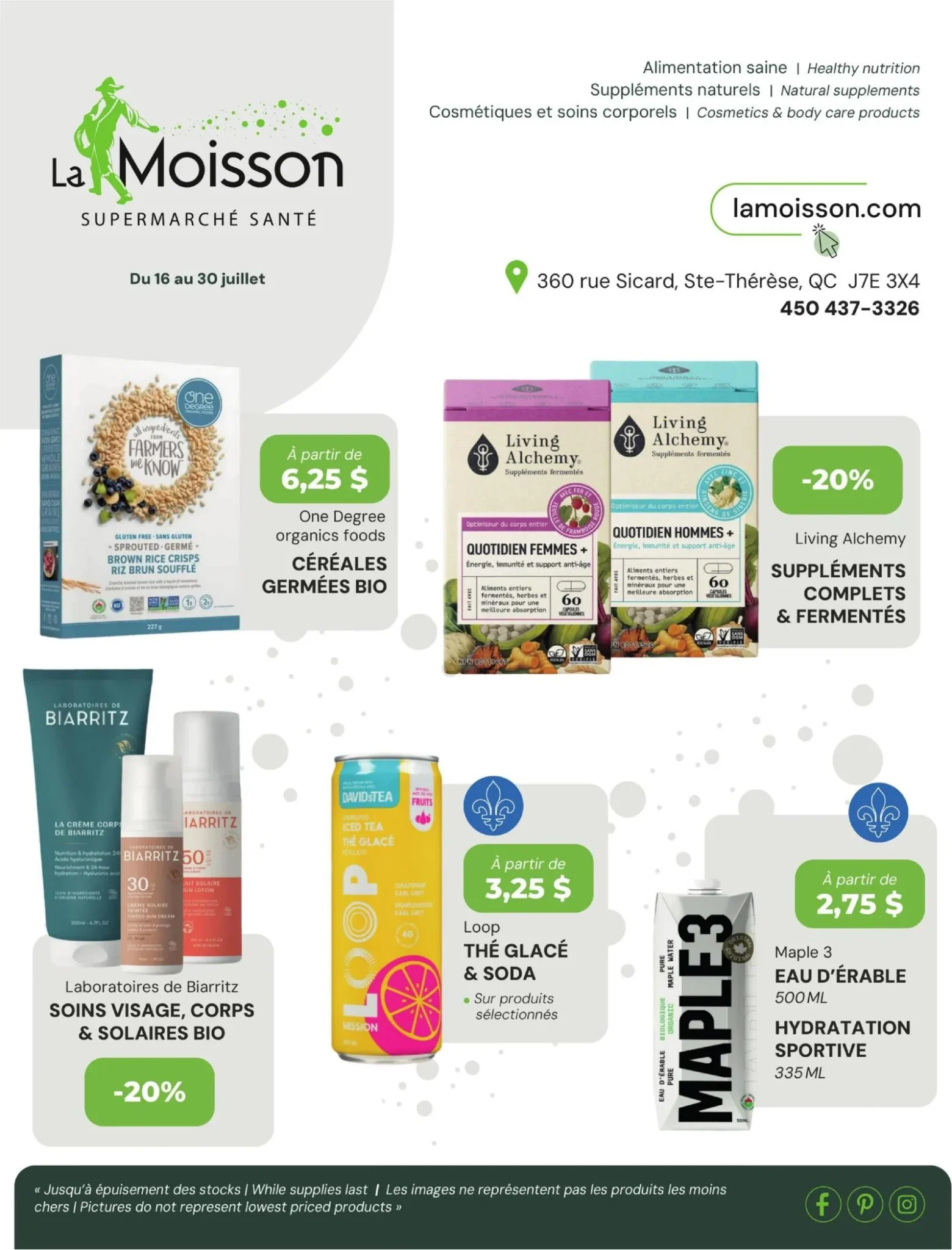 Page 1 de la circulaire La Moisson Supermarché Santé