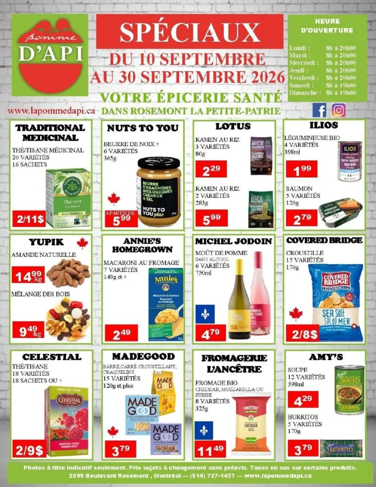Page 1 de la circulaire La Pomme D’Api