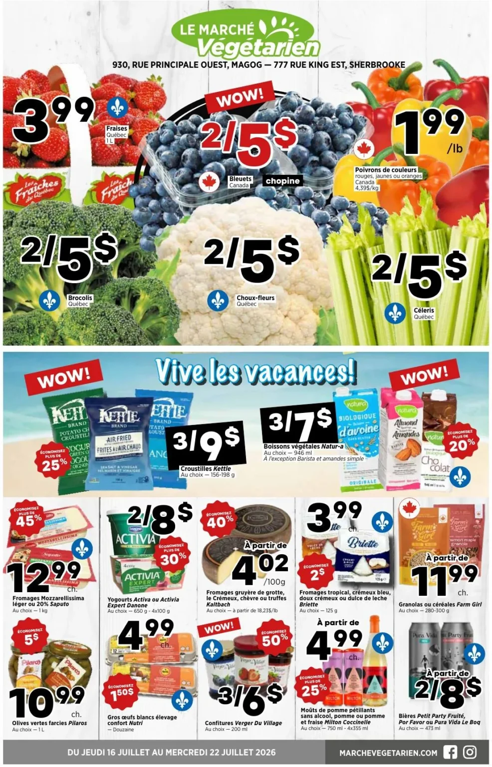 Page 1 de la circulaire Le Marché Végétarien