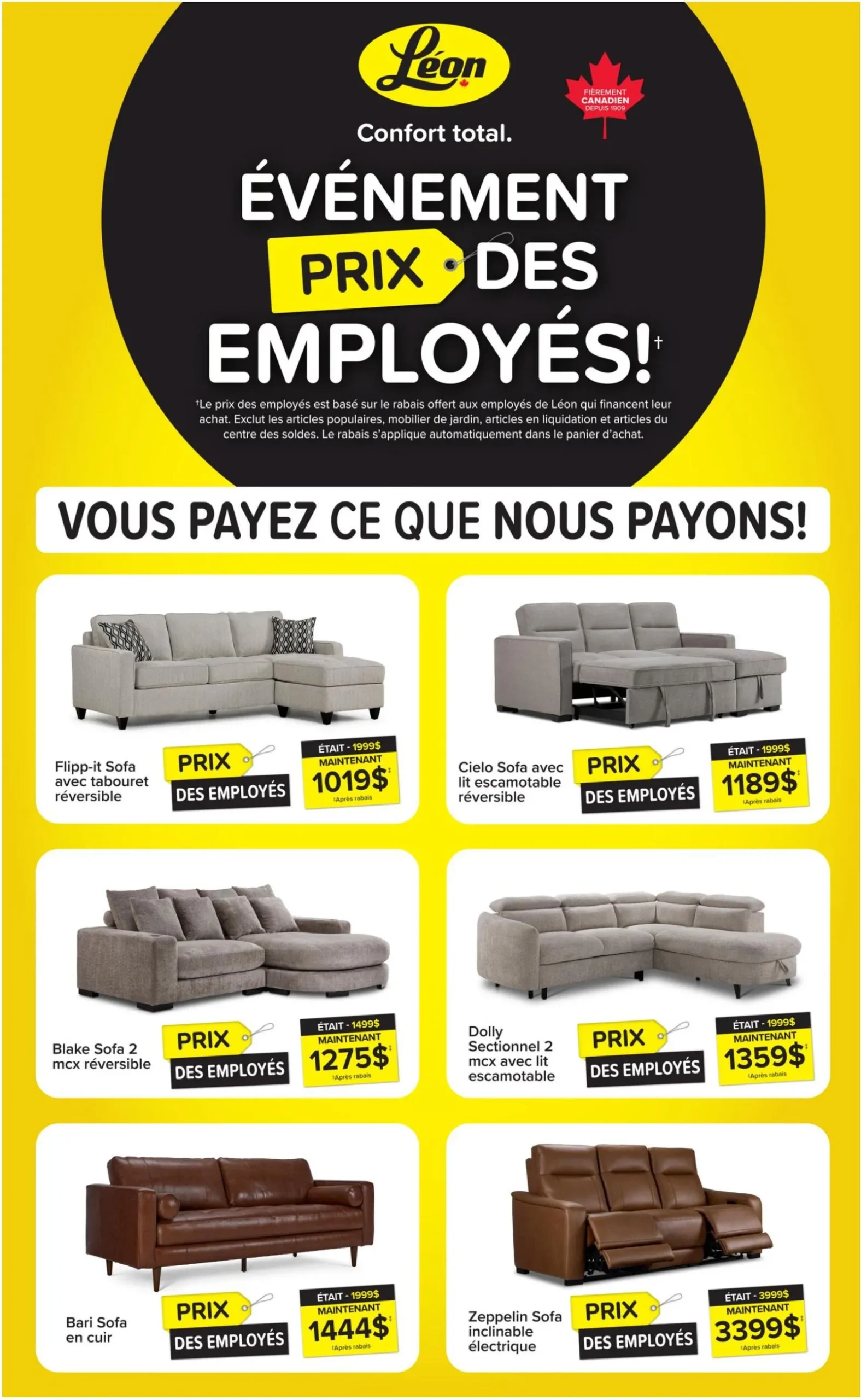 Page 1 de la circulaire Léon Événement Prix Des Employés