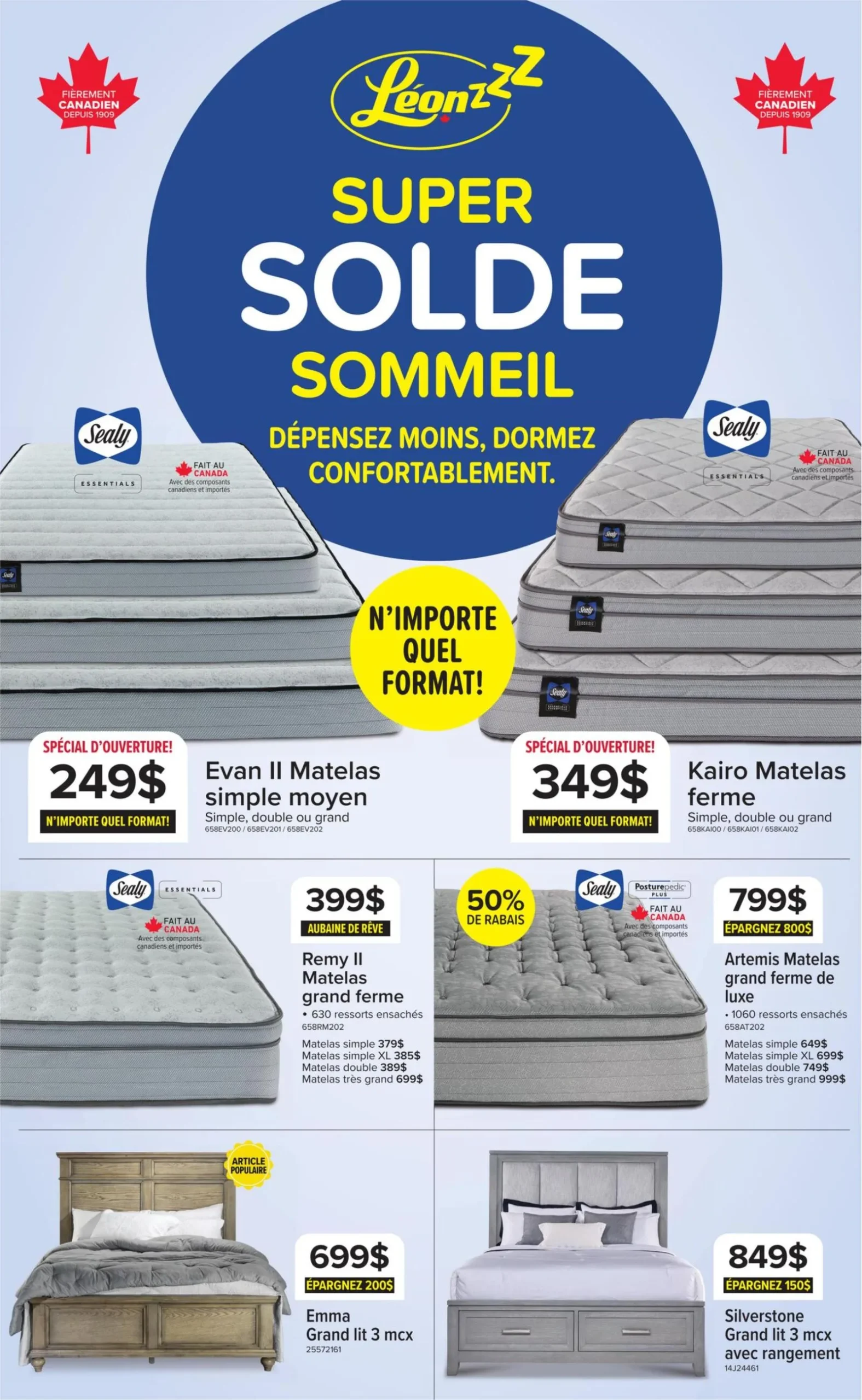 Page 1 de la circulaire Léon Super Solde Sommeil