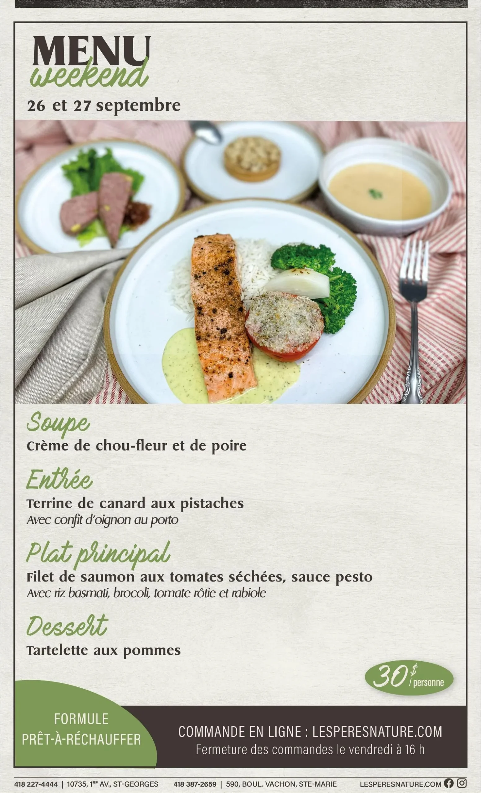 Page 3 de la circulaire Les Pères Nature