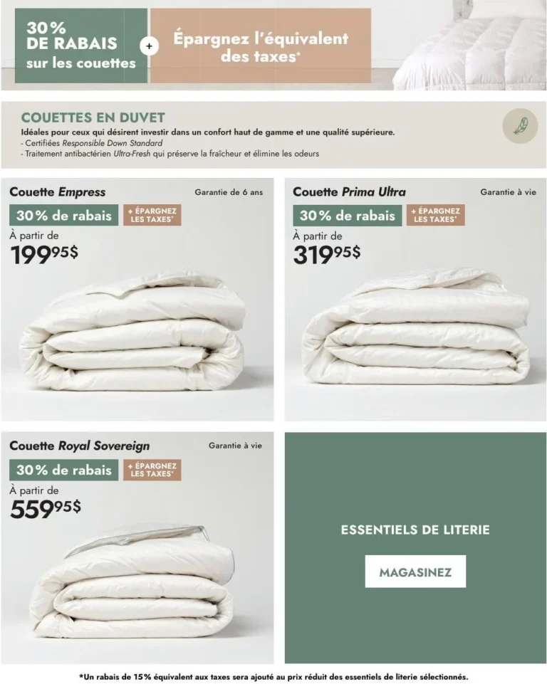 Page 2 de la circulaire Linen Chest