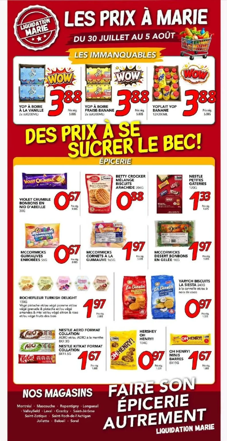 Page 1 de la circulaire Liquidation Marie
