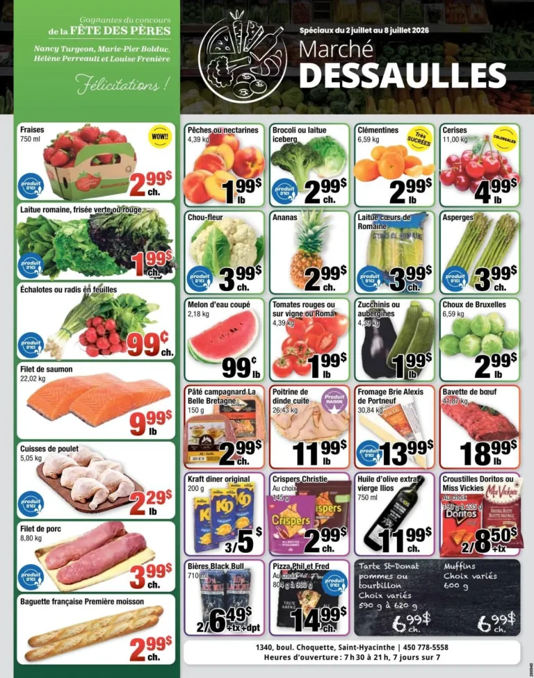 Page 1 de la circulaire Marché Dessaulles