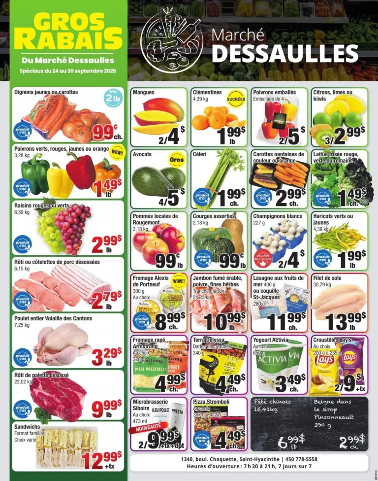 Page 1 de la circulaire Marché Dessaulles