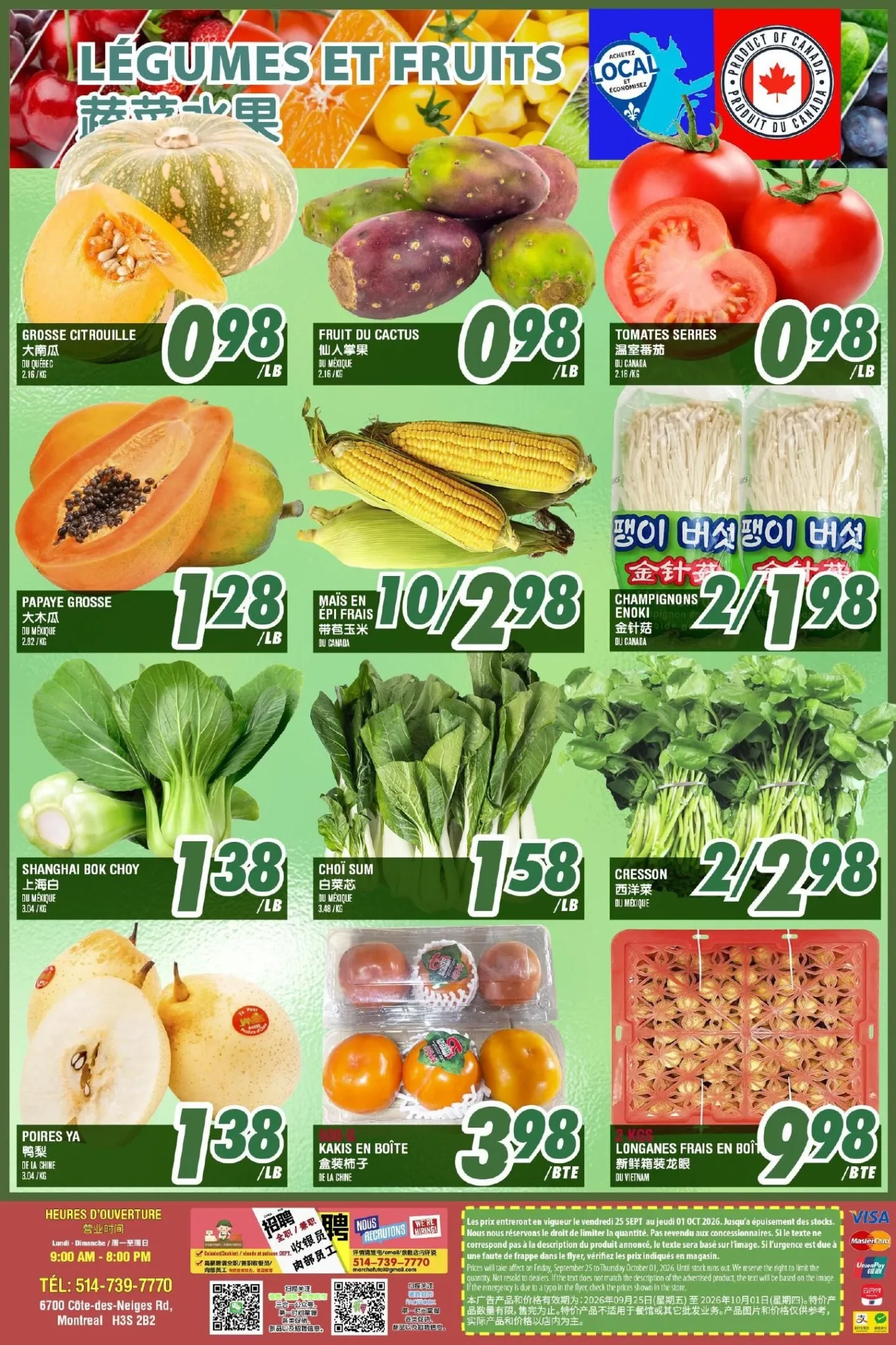 Page 2 de la circulaire Marché Fu Tai