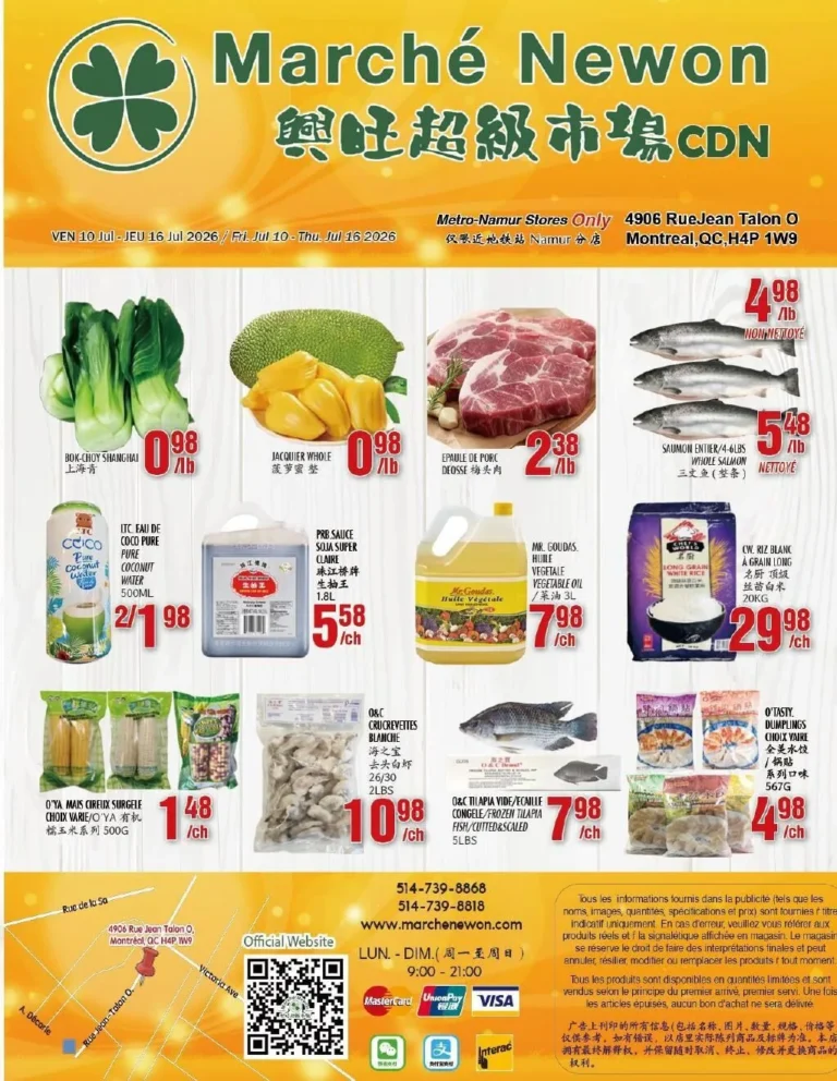 Page 1 de la circulaire Marché Newon Jean-Talon