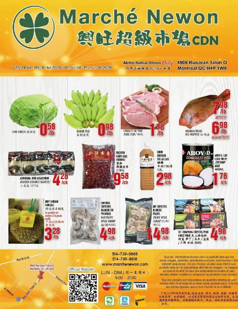 Page 1 de la circulaire Marché Newon Jean-Talon