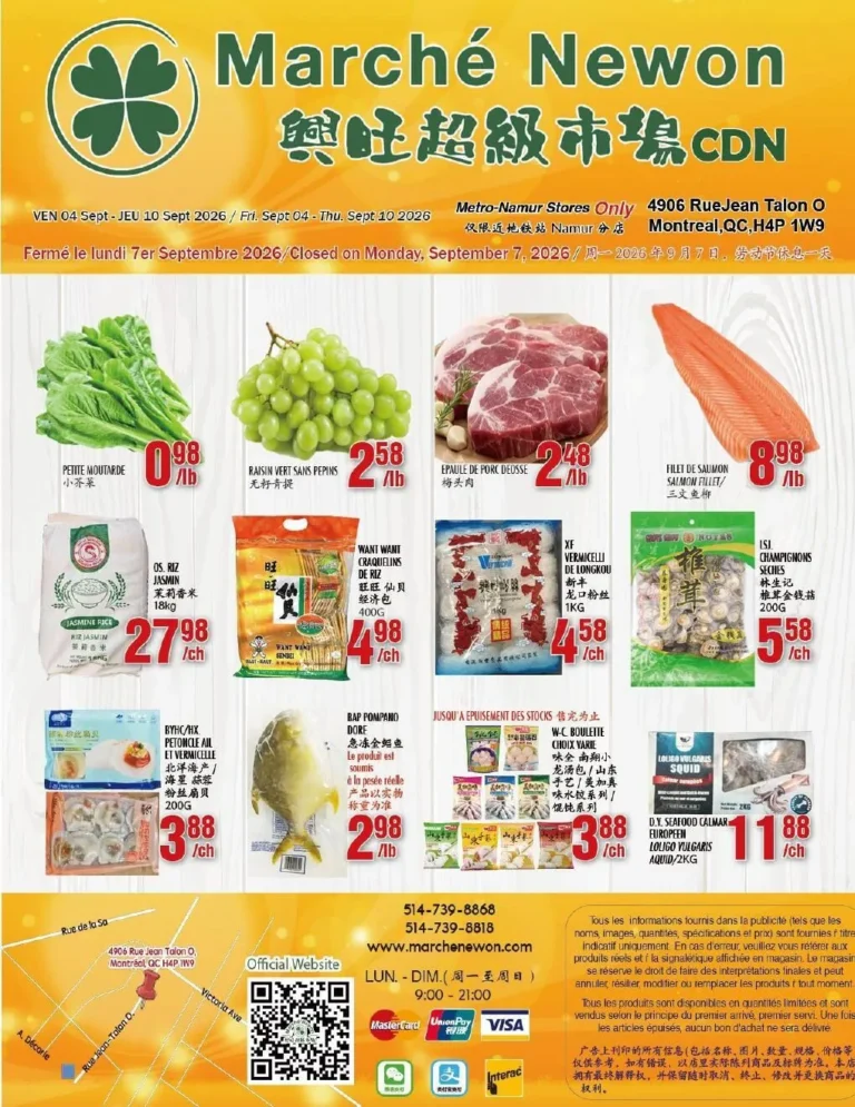 Page 1 de la circulaire Marché Newon Jean-Talon