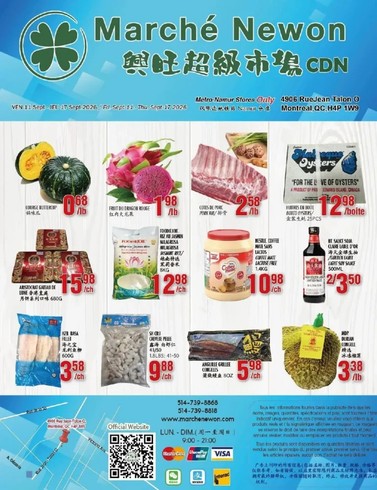Page 1 de la circulaire Marché Newon Jean-Talon
