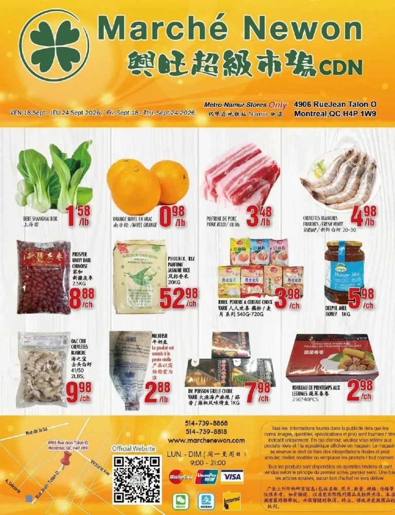 Page 1 de la circulaire Marché Newon Jean-Talon