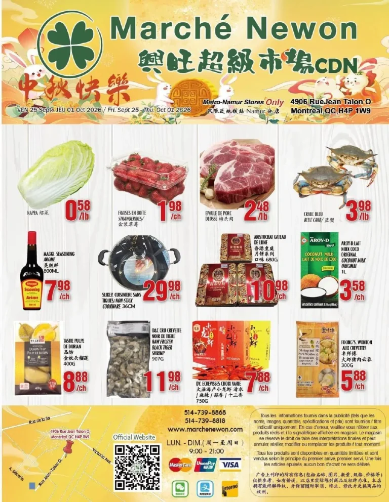 Page 1 de la circulaire Marché Newon Jean-Talon