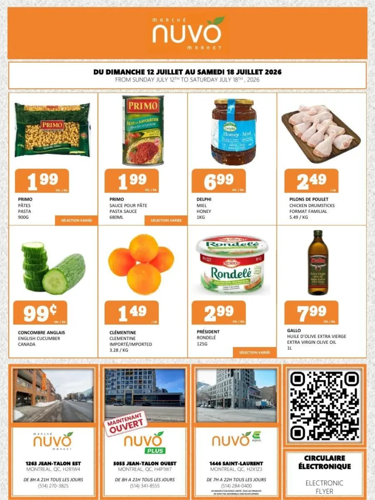 Page 1 de la circulaire Marché Nuvo