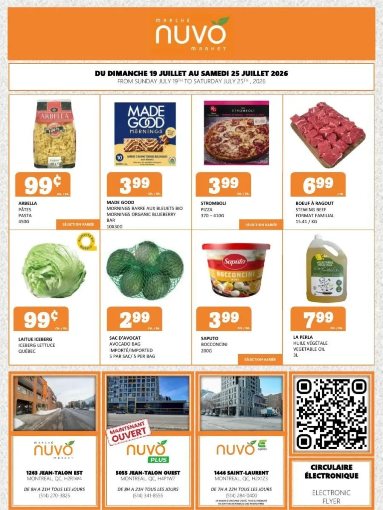 Page 1 de la circulaire Marché Nuvo