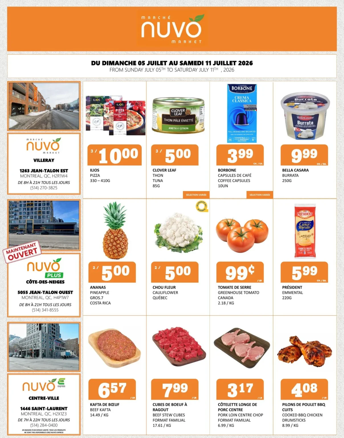 Page 1 de la circulaire Marché Nuvo