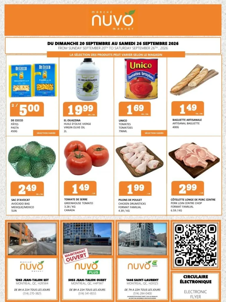 Page 1 de la circulaire Marché Nuvo