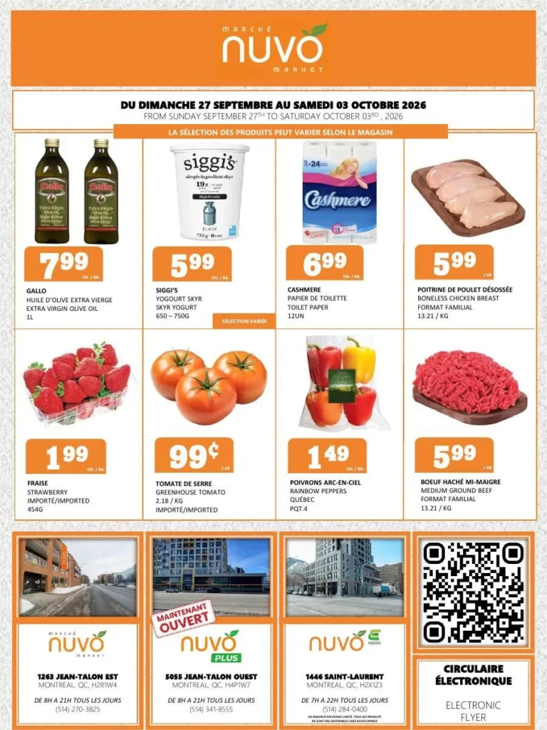 Page 1 de la circulaire Marché Nuvo