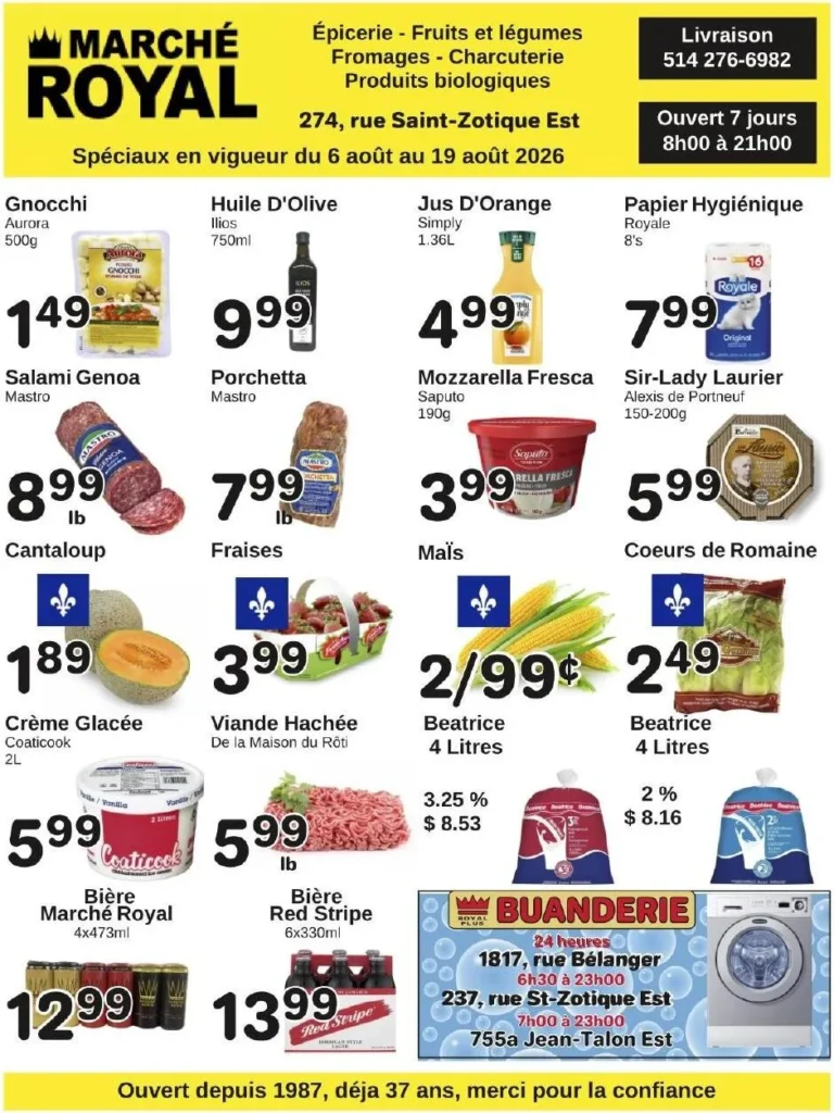 Page 1 de la circulaire Marché Royal