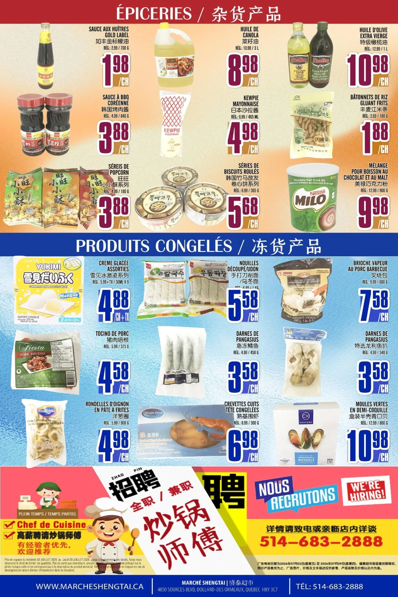 Page 4 de la circulaire Marché Sheng Tai