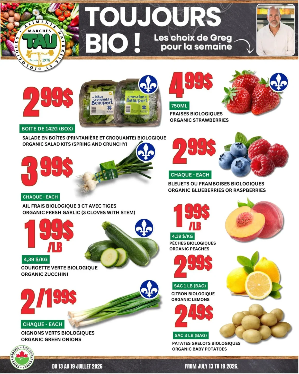 Page 1 de la circulaire Marchés TAU De Fruits Et Légumes