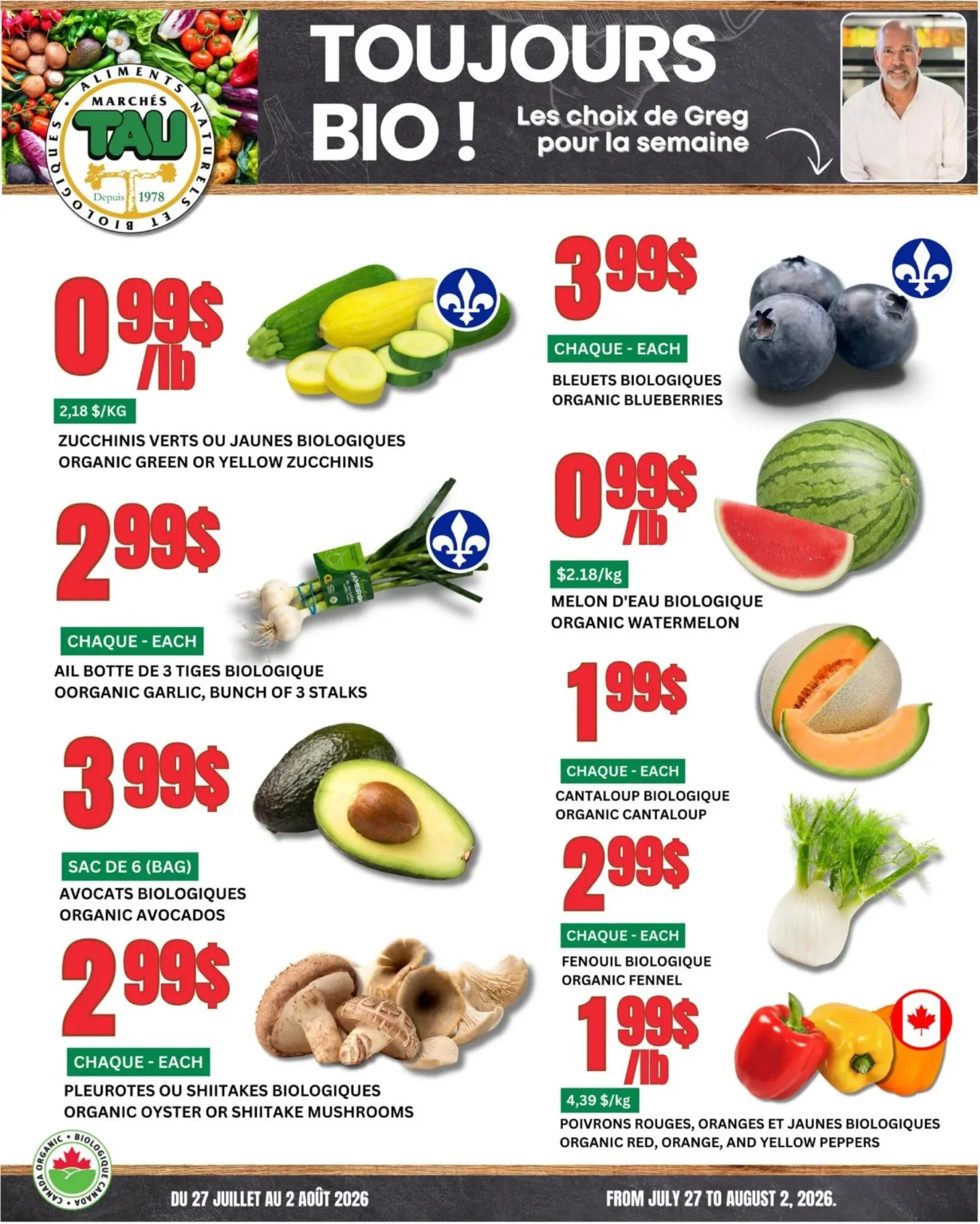 Page 1 de la circulaire Marchés TAU De Fruits Et Légumes