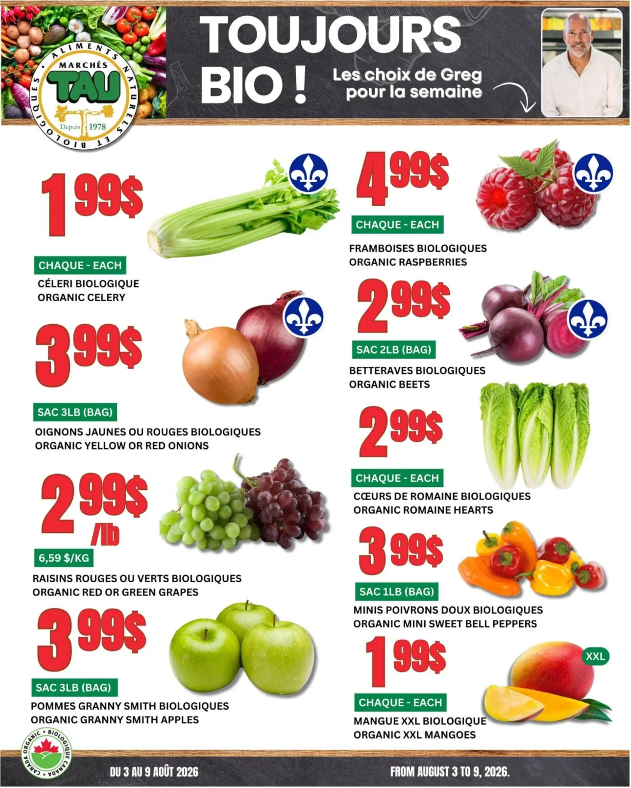 Page 1 de la circulaire Marchés TAU De Fruits Et Légumes