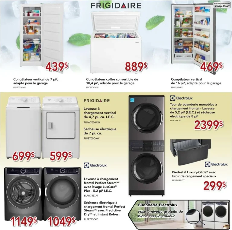 Page 3 de la circulaire Meubles Bernard Tanguay Frigidaire