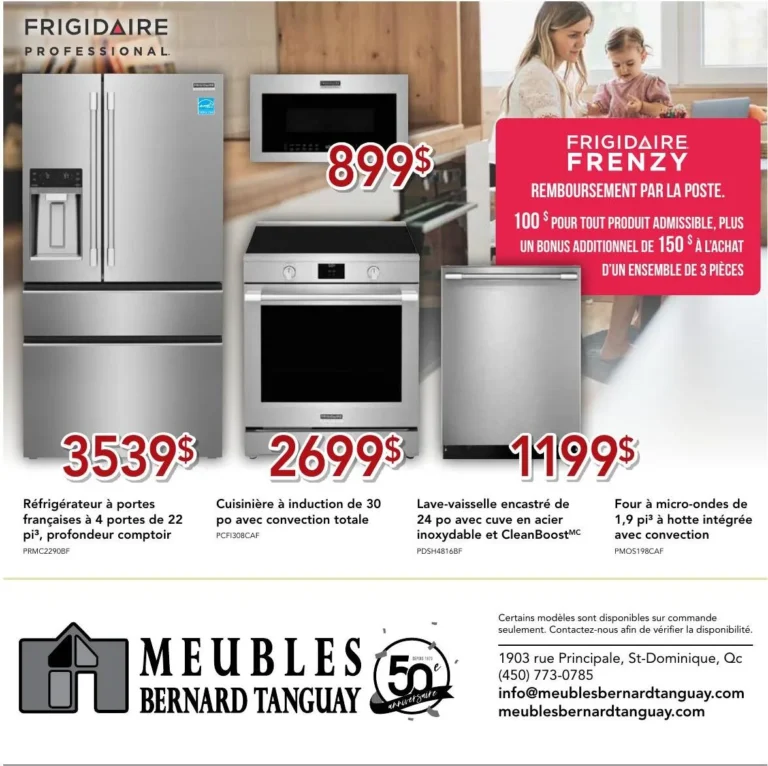 Page 4 de la circulaire Meubles Bernard Tanguay Frigidaire
