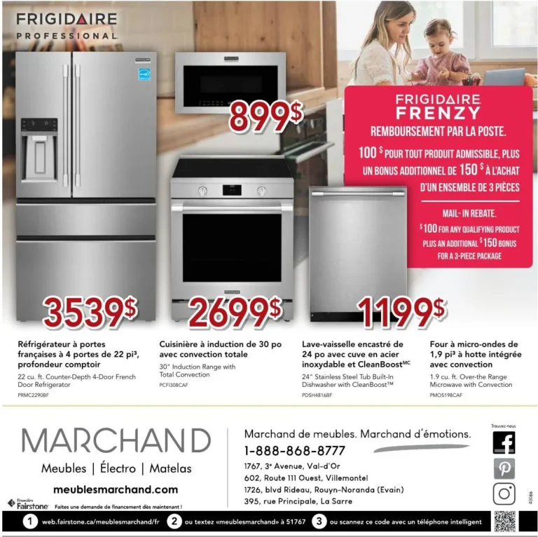Page 4 de la circulaire Meubles Marchand Frigidaire