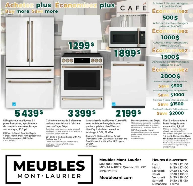 Page 4 de la circulaire Meubles Mont-Laurier GE