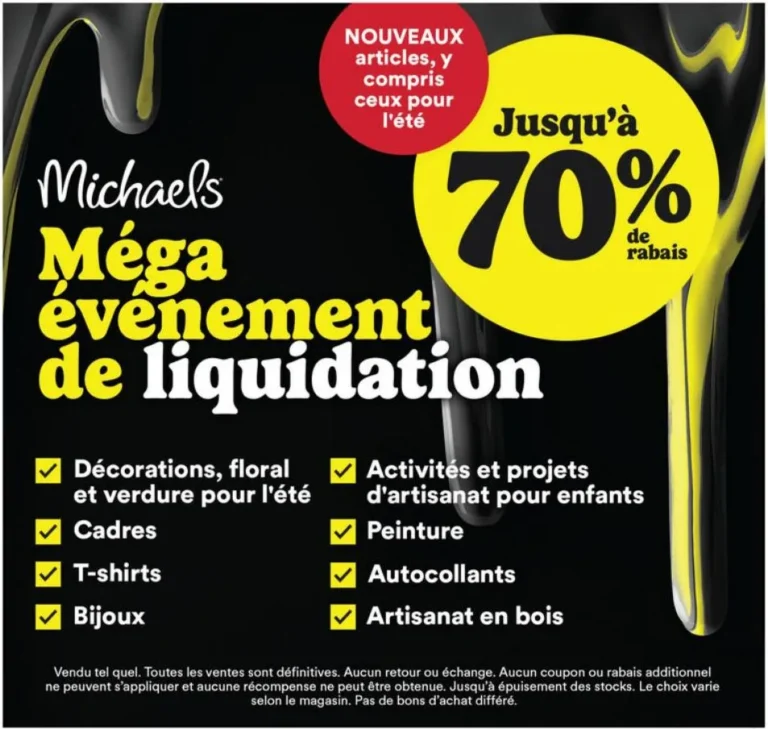 Page 1 de la circulaire Michaels