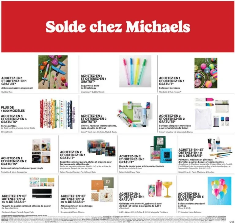 Page 2 de la circulaire Michaels