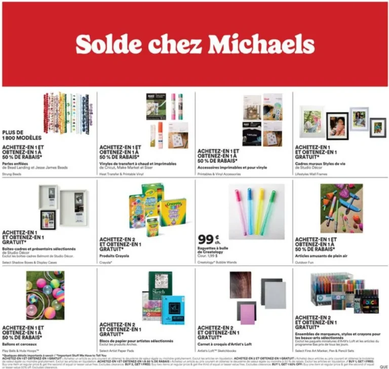 Page 2 de la circulaire Michaels