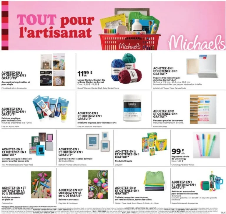 Page 2 de la circulaire Michaels