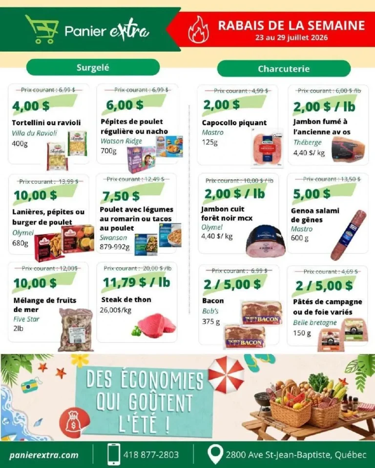 Page 2 de la circulaire Panier Extra