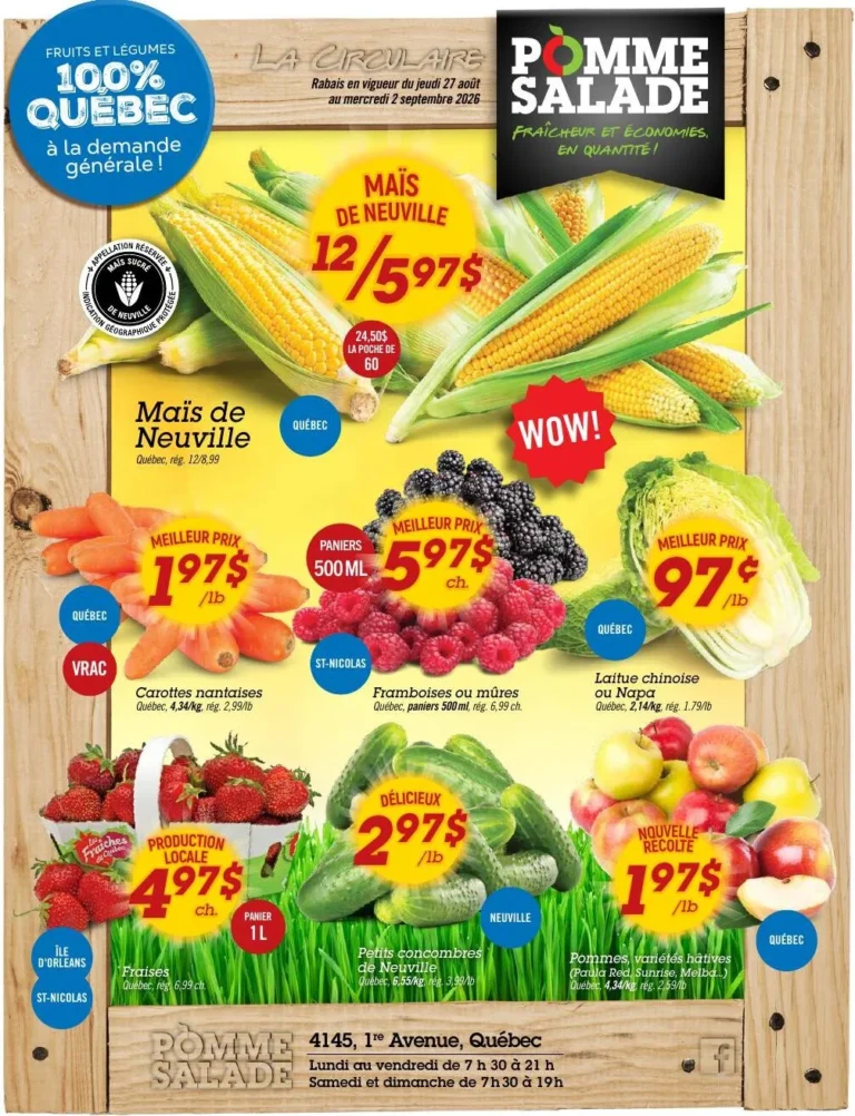 Page 1 de la circulaire Pomme Salade
