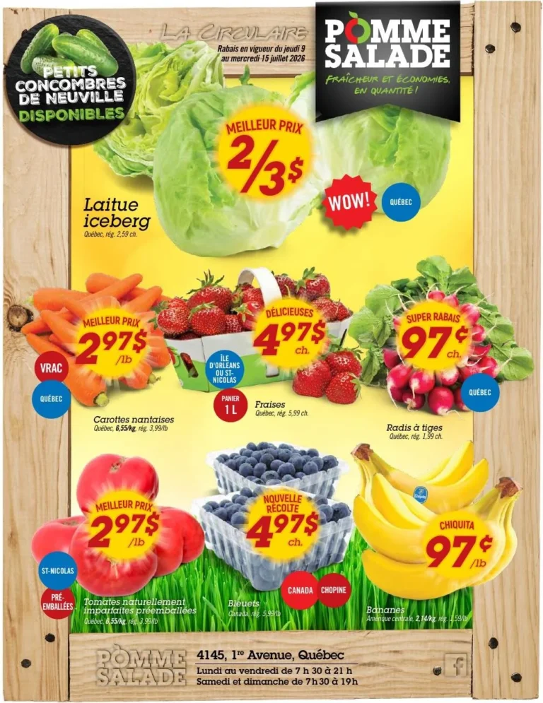 Page 1 de la circulaire Pomme Salade