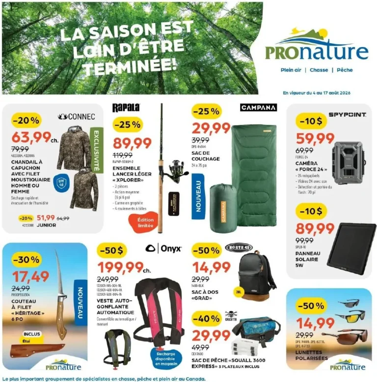 Page 1 de la circulaire Pronature