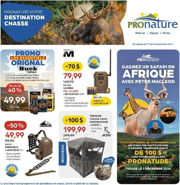 Page 1 de la circulaire Pronature