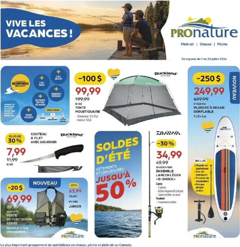 Page 1 de la circulaire Pronature