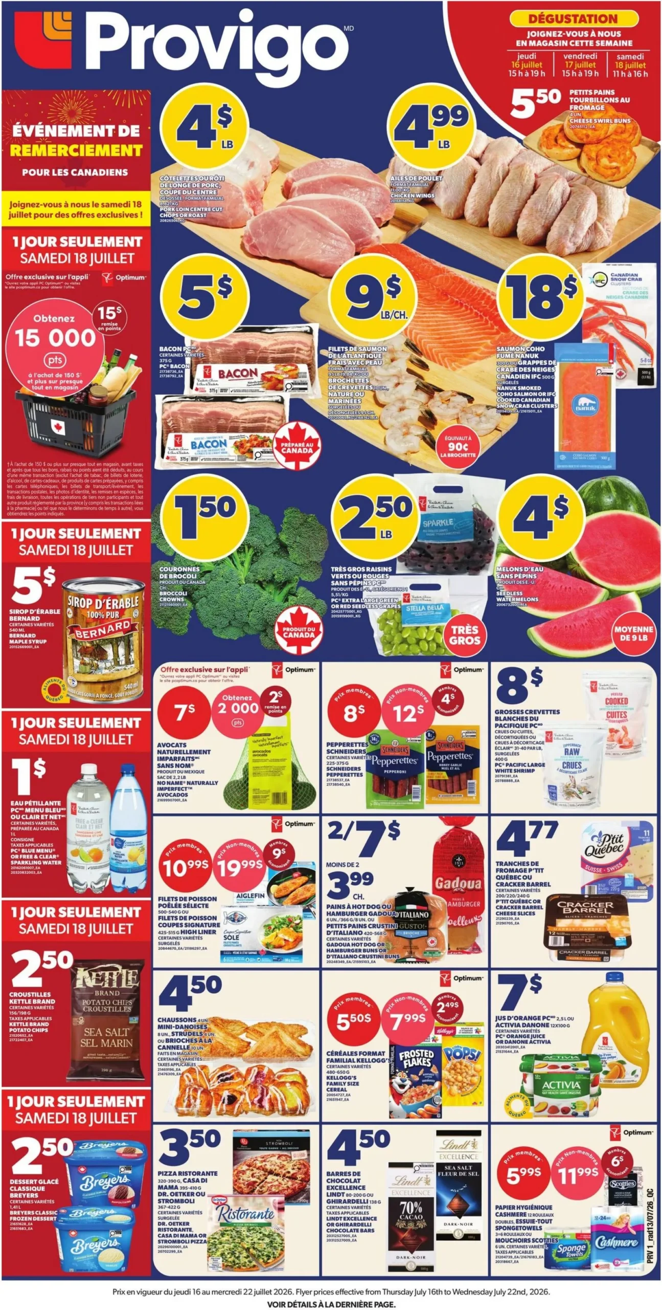 Page 1 de la circulaire Provigo