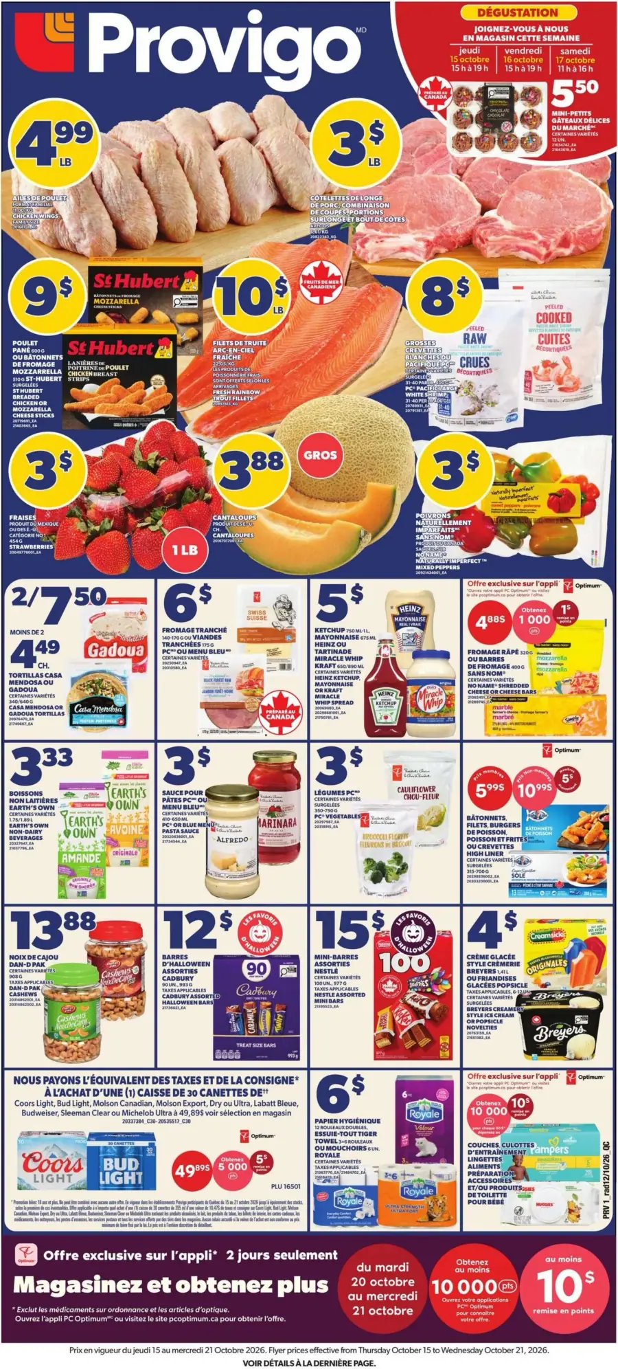 Page 1 de la circulaire Provigo