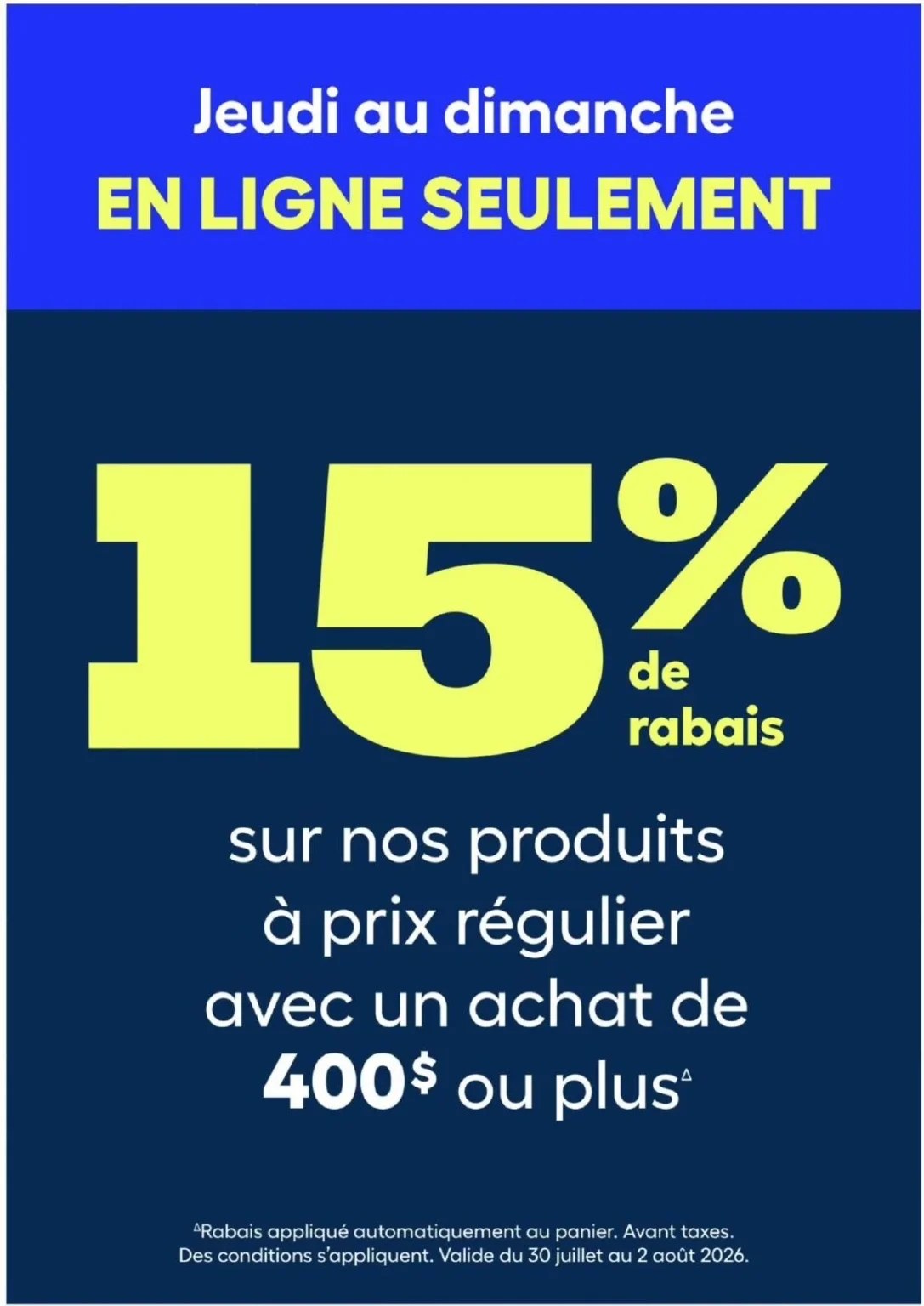 Page 1 de la circulaire Rona