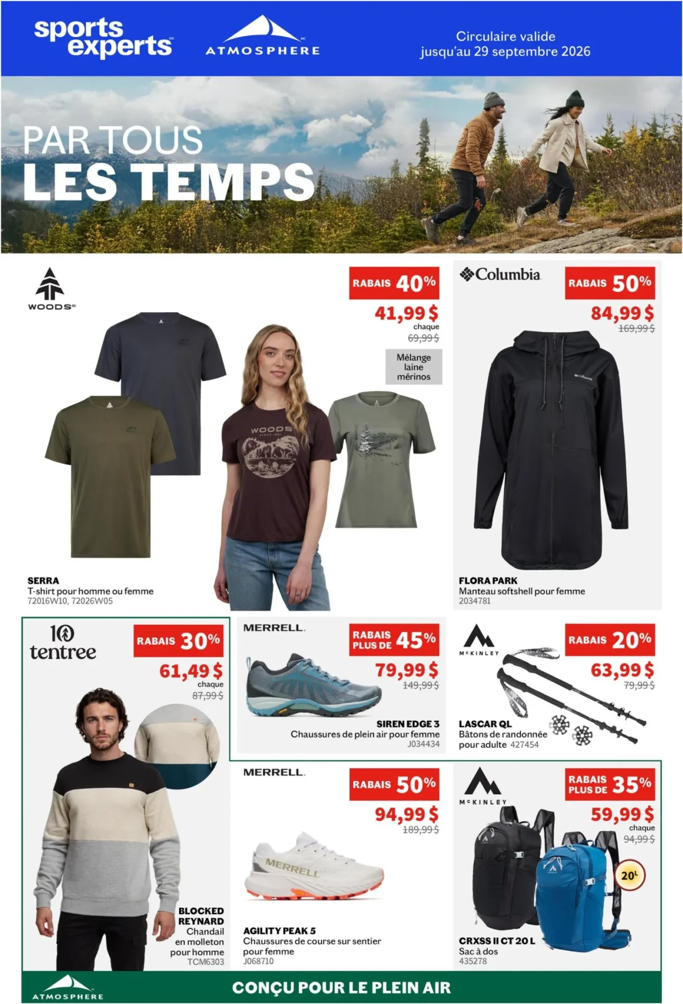 Page 1 de la circulaire Sports Experts