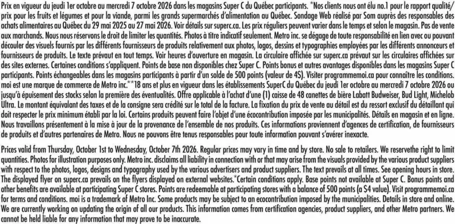 Page 20 de la circulaire Super C